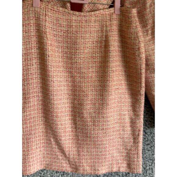 Worthington Women's Pink Tweed Blazer & Skirt Set Size 12 Long Sleeve Casual - Picture 7 of 8